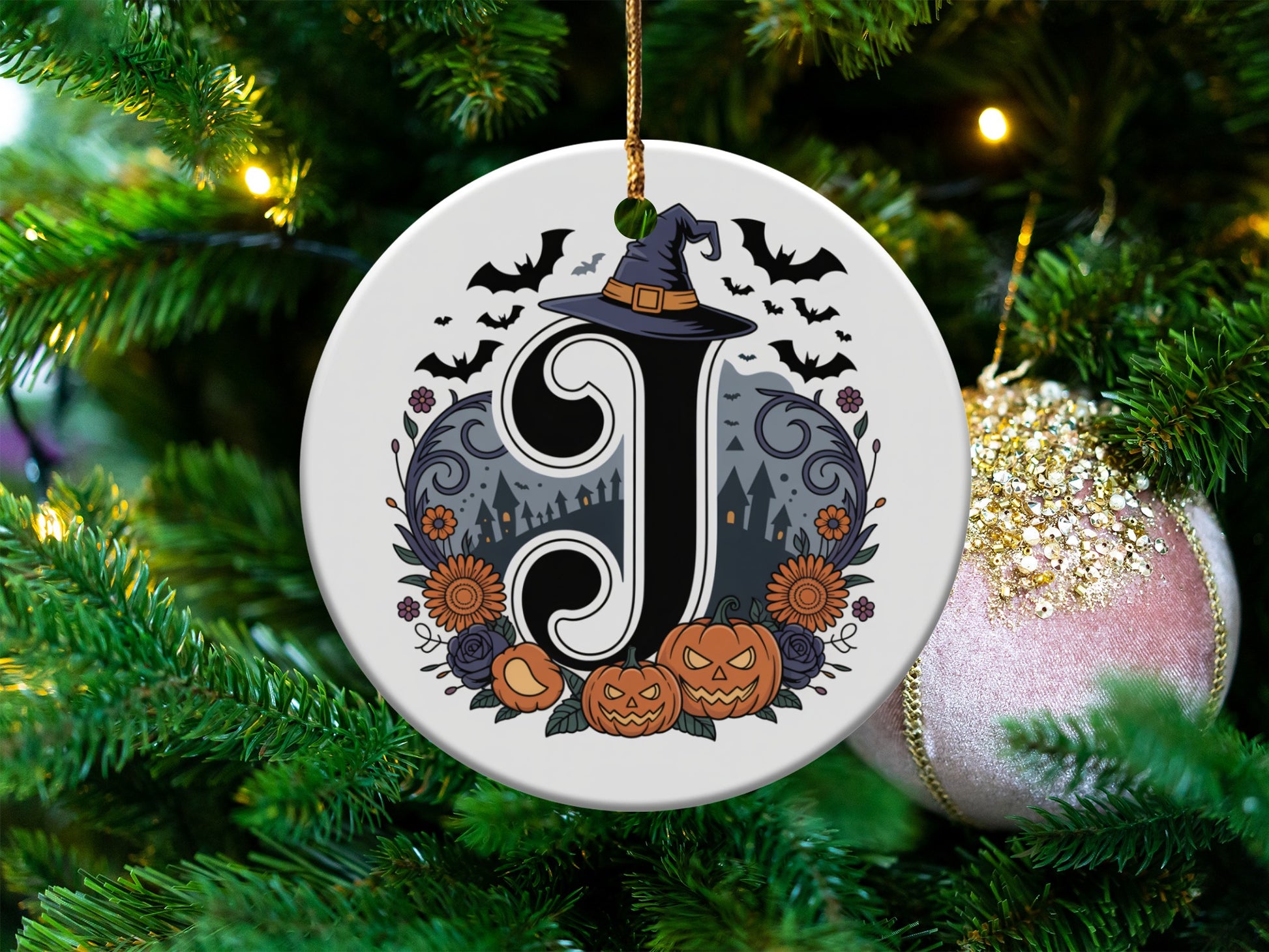 Halloween Themed Initial Ornament Decoration product type