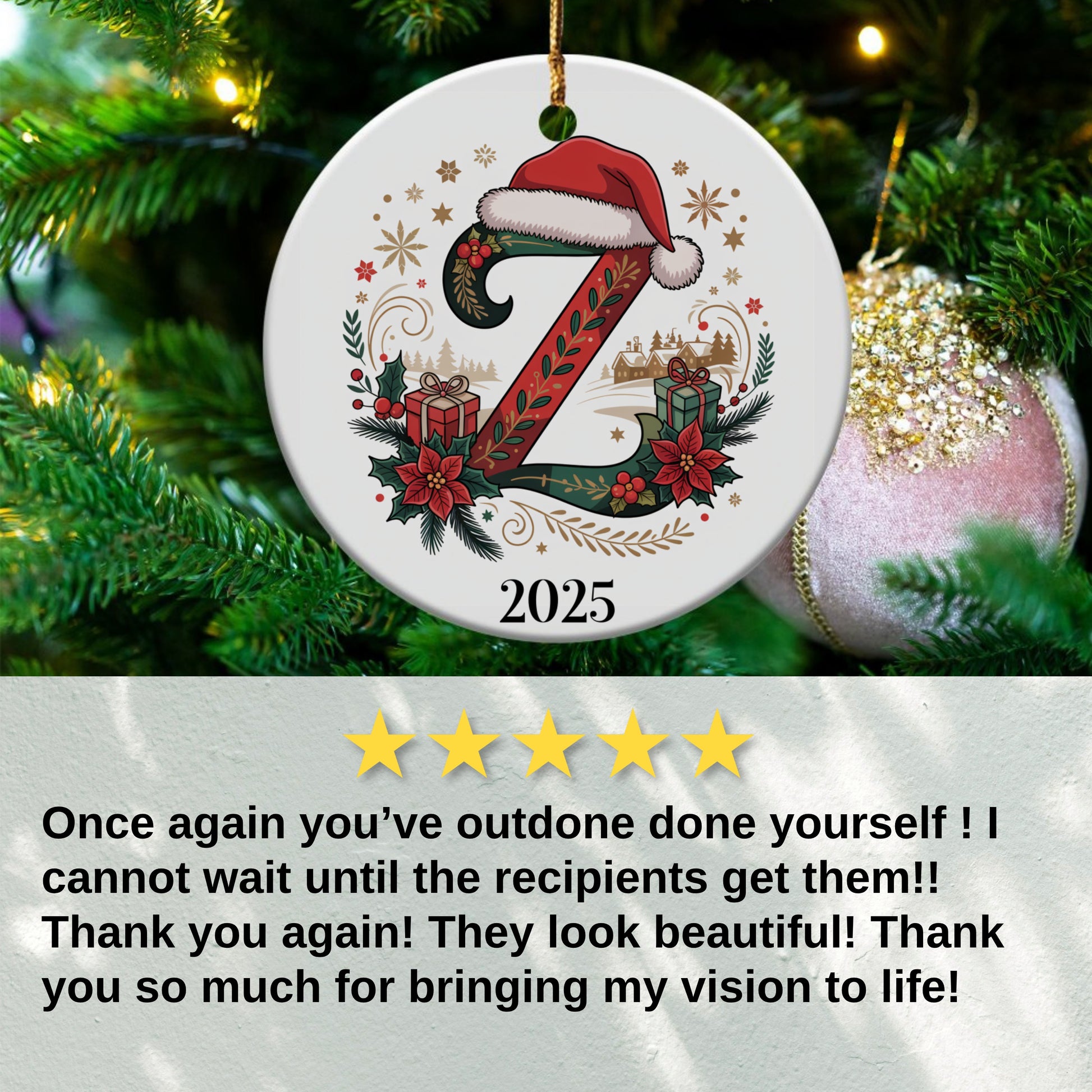 Personalized 2025 Christmas Ornament Holiday product