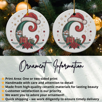 Handmade Christmas Santa Hat Ceramic Ornament product type