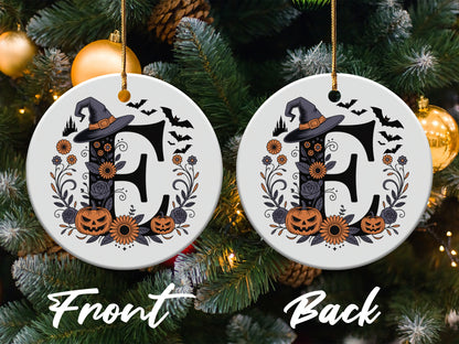 Personalized Halloween Monogram Christmas Ornament product type