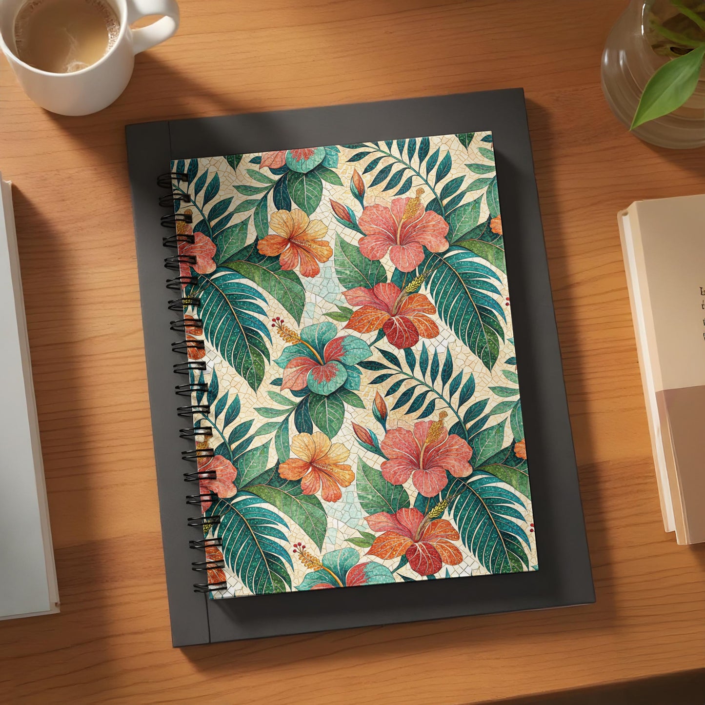 Vibrant Floral Spiral Notebook Ideal for Creative Tasks