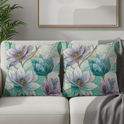 Vibrant Botanical Floral Pattern Decorative Pillow Set