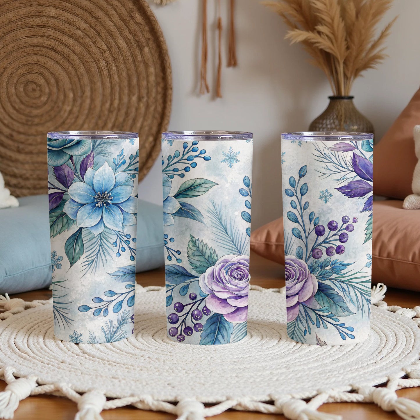 Floral and Nature Inspired Design Tumbler for a Stylish Look