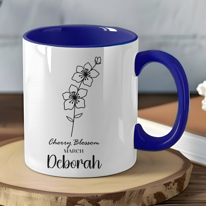 Cherry Blossom March Personalized Deborah Mug