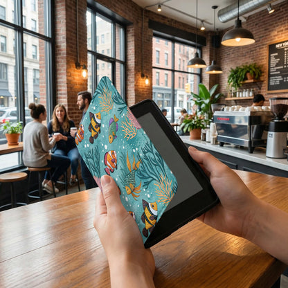 Vibrant Underwater Fish Pattern E-reader Sleeve Accessory