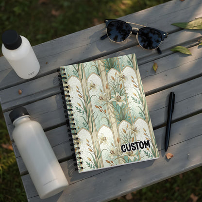 Custom Floral Pattern Spiral Notebook Custom Product