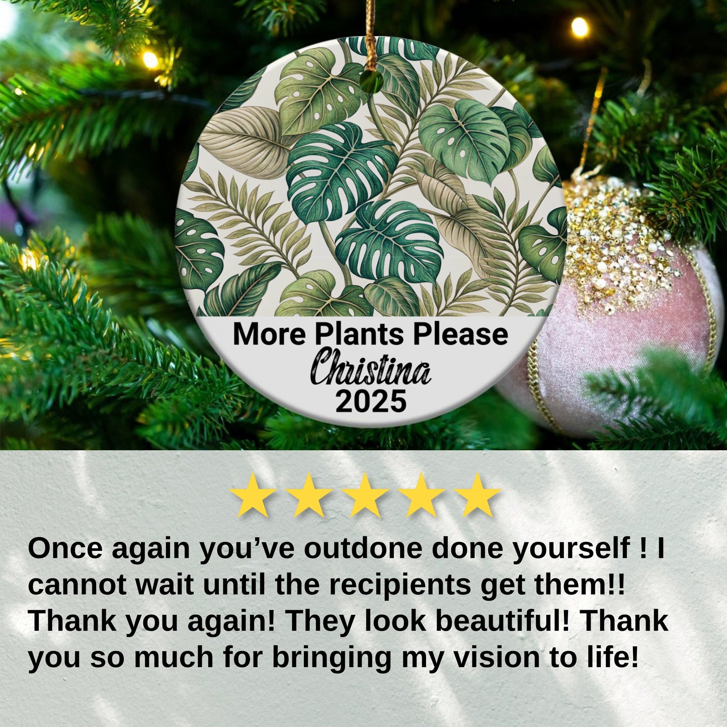 More Plants Please 2025 Personalized Ornament product