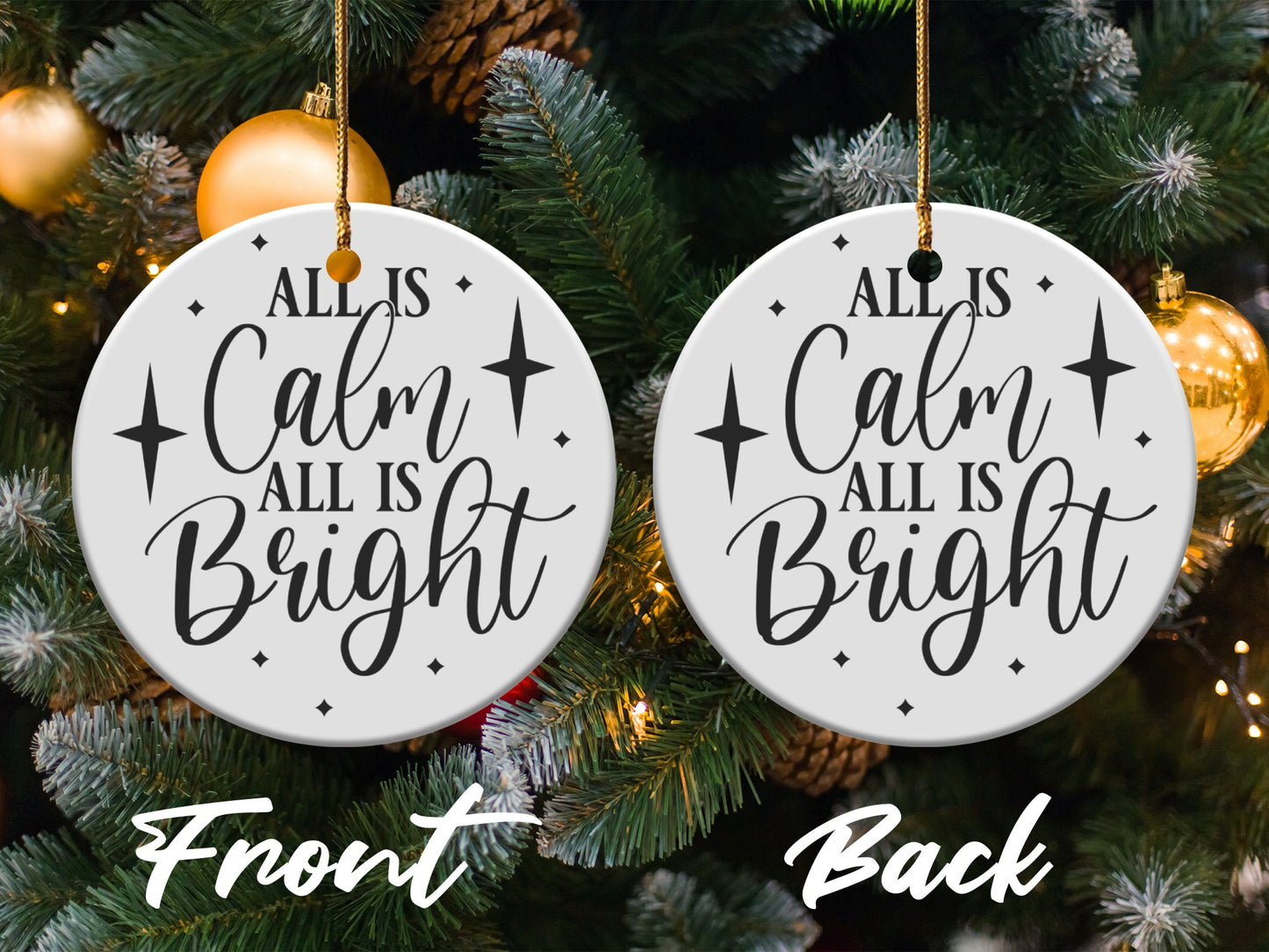 All Is Calm All Is Bright Christmas Ornament product