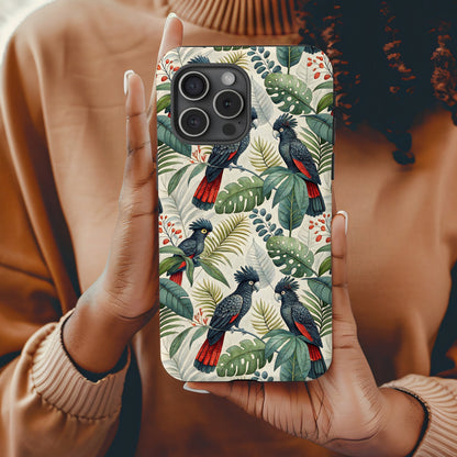Tropical Cockatoo Birds Among Green Leaves With Custom Name - Walk Greener