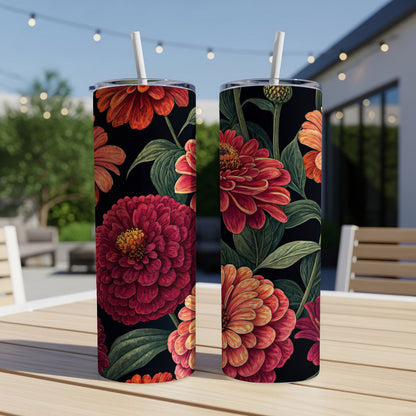 Floral Pattern Insulated Tumbler with Straw Product