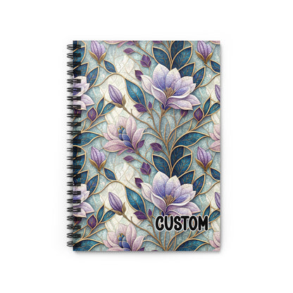 Floral Custom Design Spiral-Bound Notebook