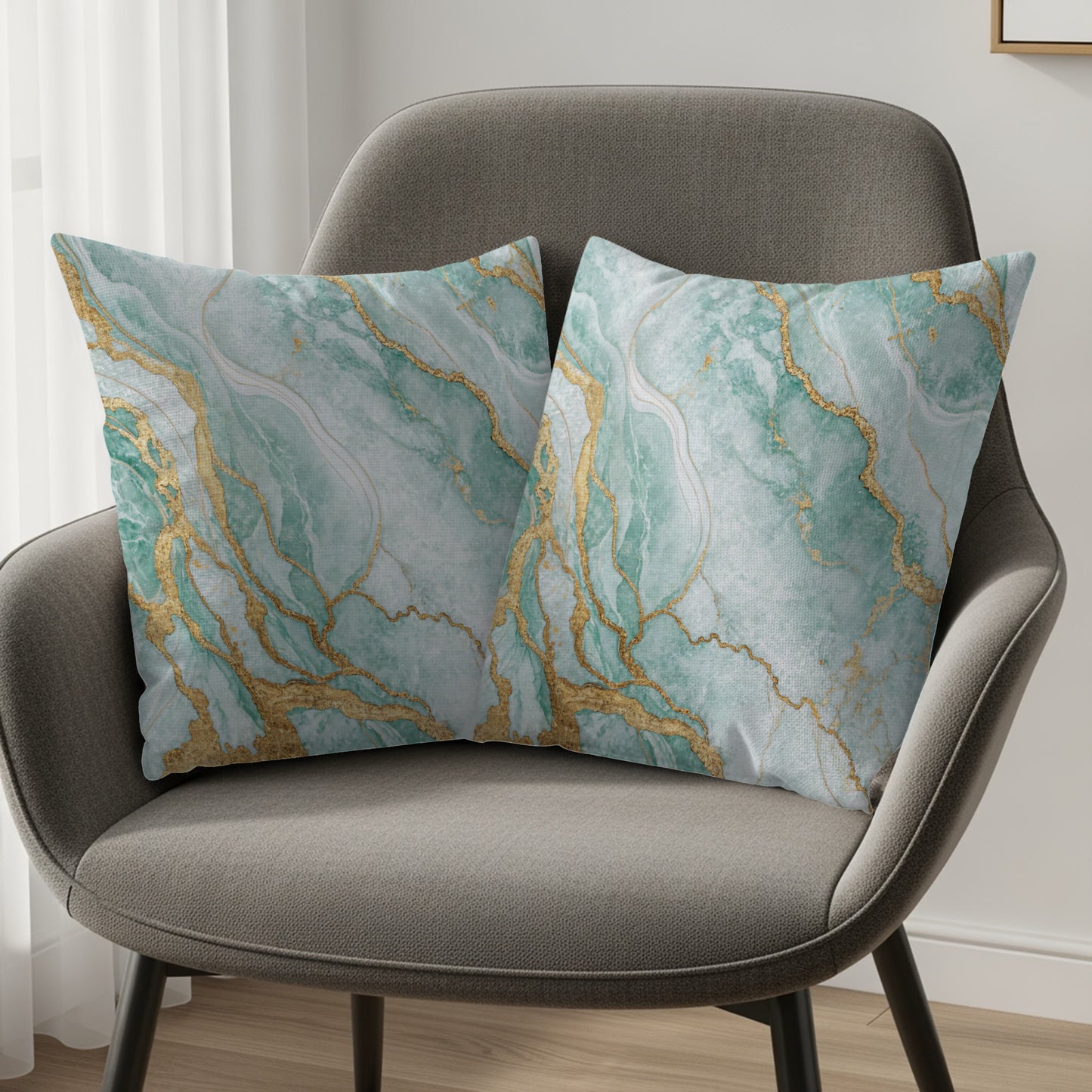 Marble Pattern Decorative Throw Pillow Set