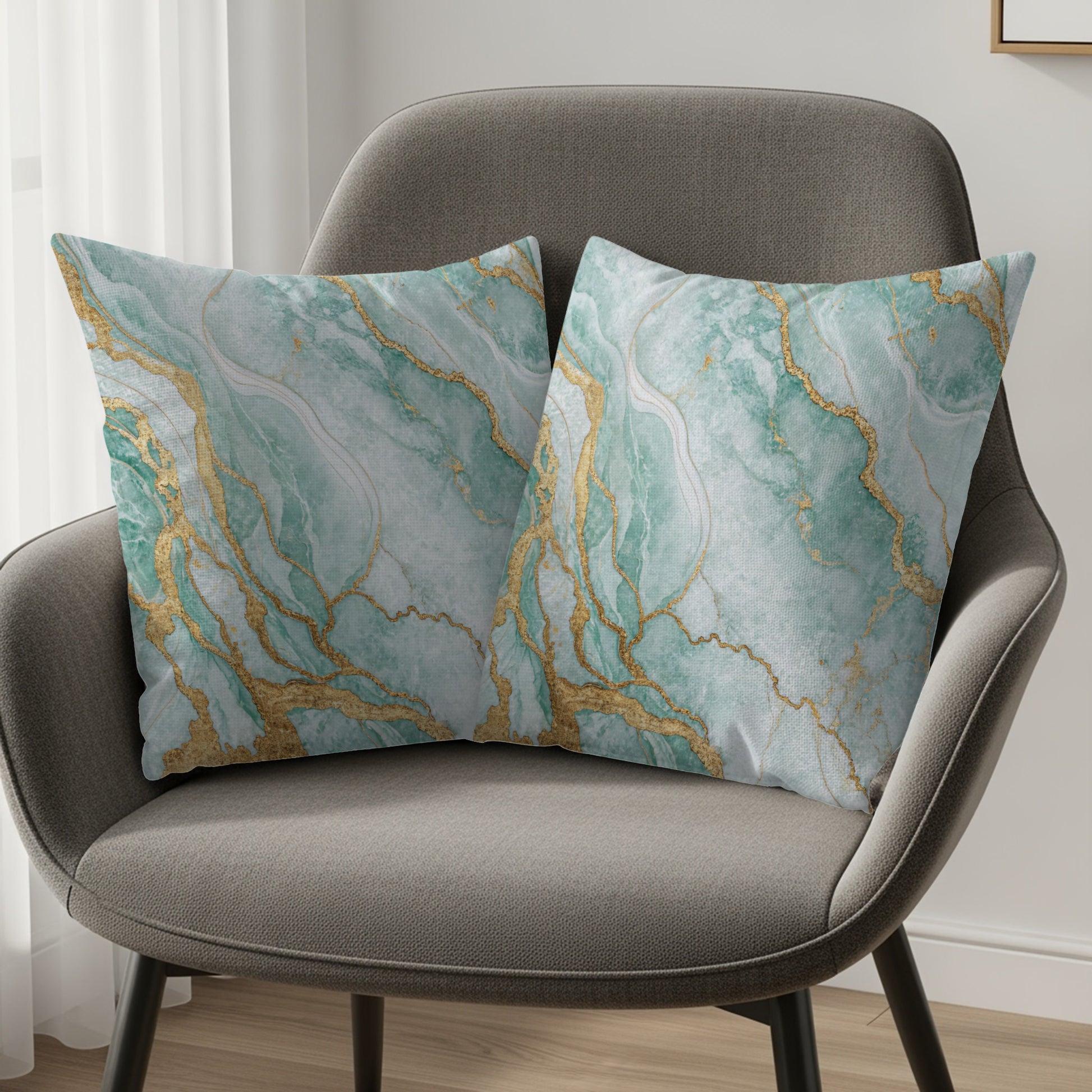 Marble Pattern Decorative Throw Pillow Set