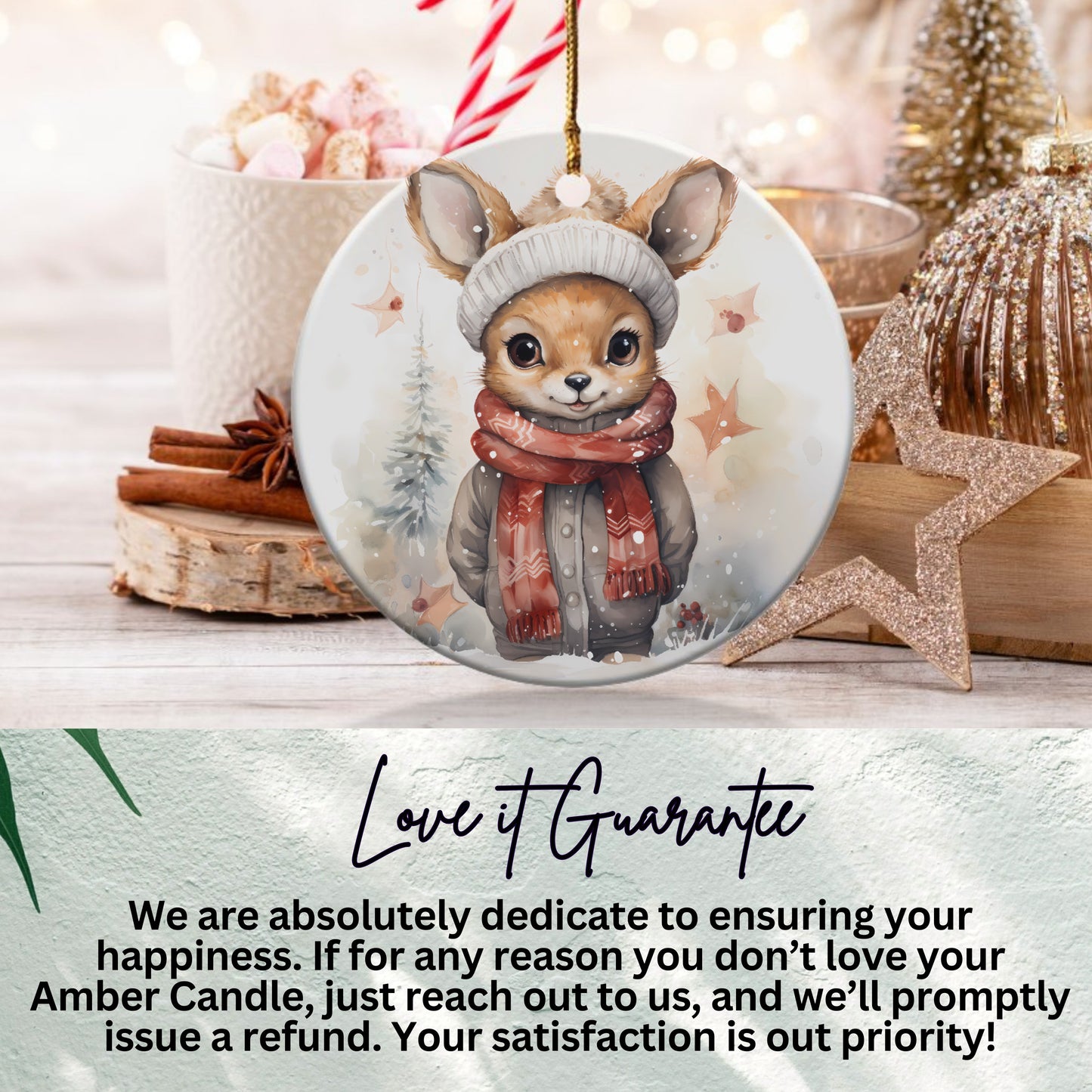 Festive Woodland Animals Holiday Ornament product