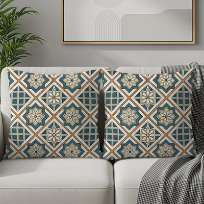 Elegant Floral Geometric Pattern Pillows & Pillow Cases - Walk Greener
