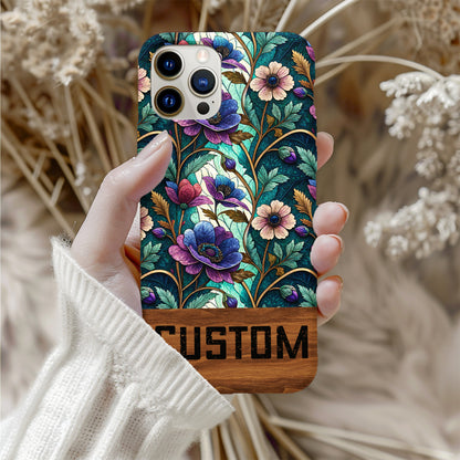 Beautiful Custom Floral Design Phone Case Multicolor