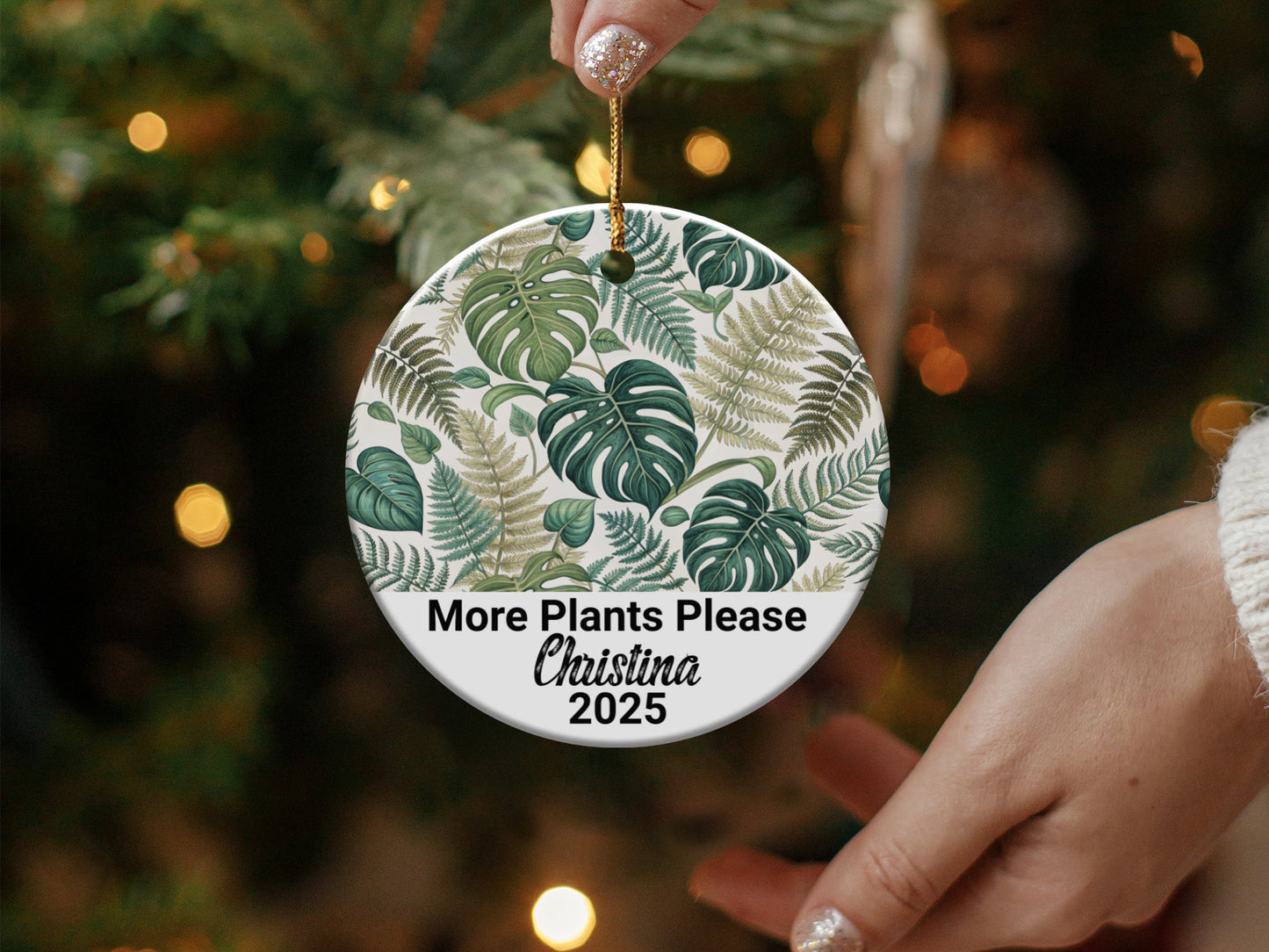 More Plants Please Personalized Ornament product type