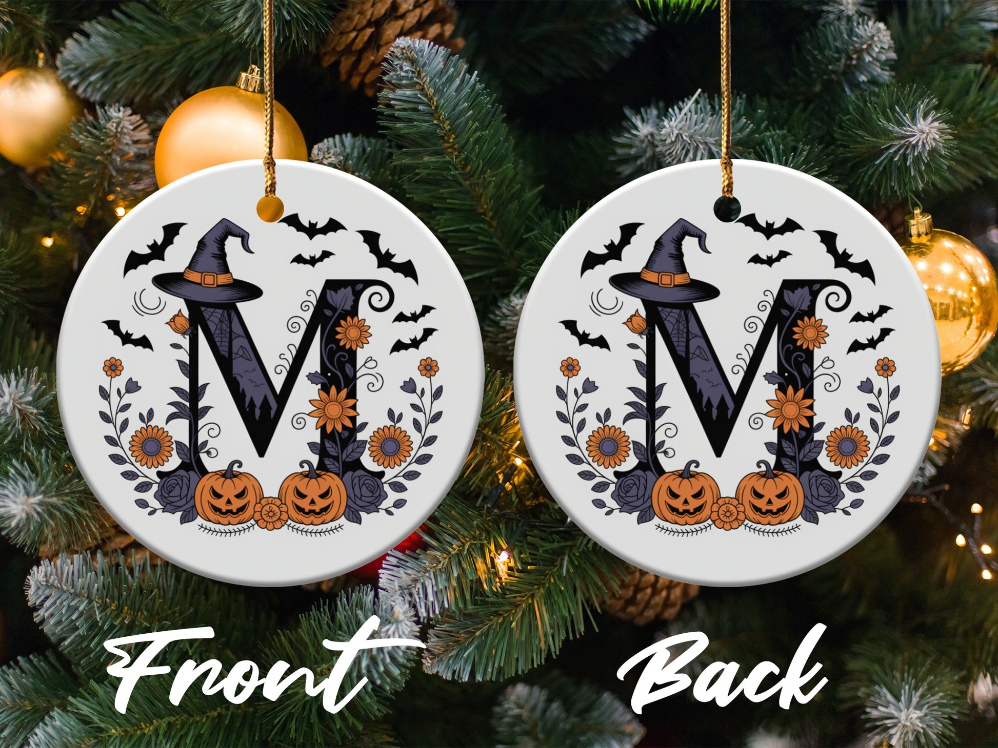 Halloween Witch Initial Ornament Hanging Decoration product type