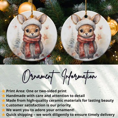 Cute Animal with Scarf Christmas Ornament product
