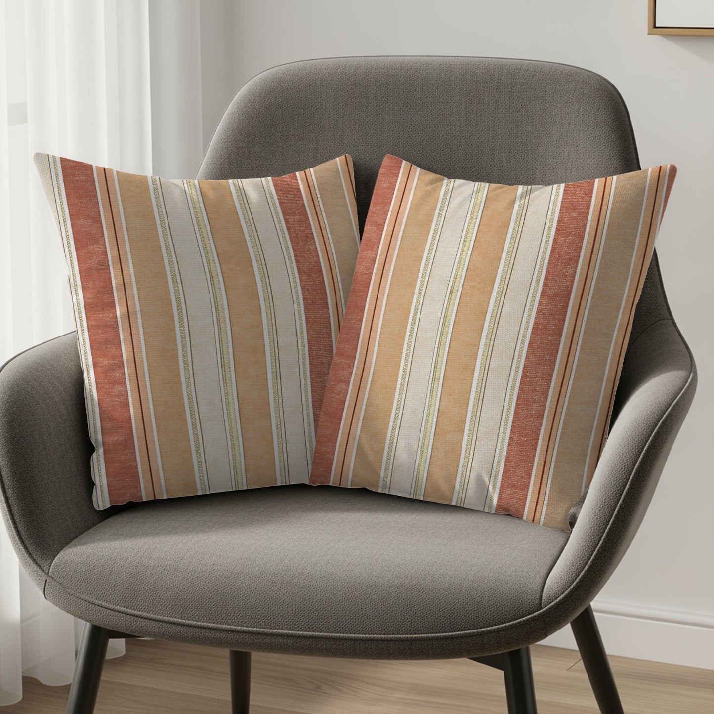 Chic Stripes Vertical Pattern Design Colorful Throw Pillows - Walk Greener