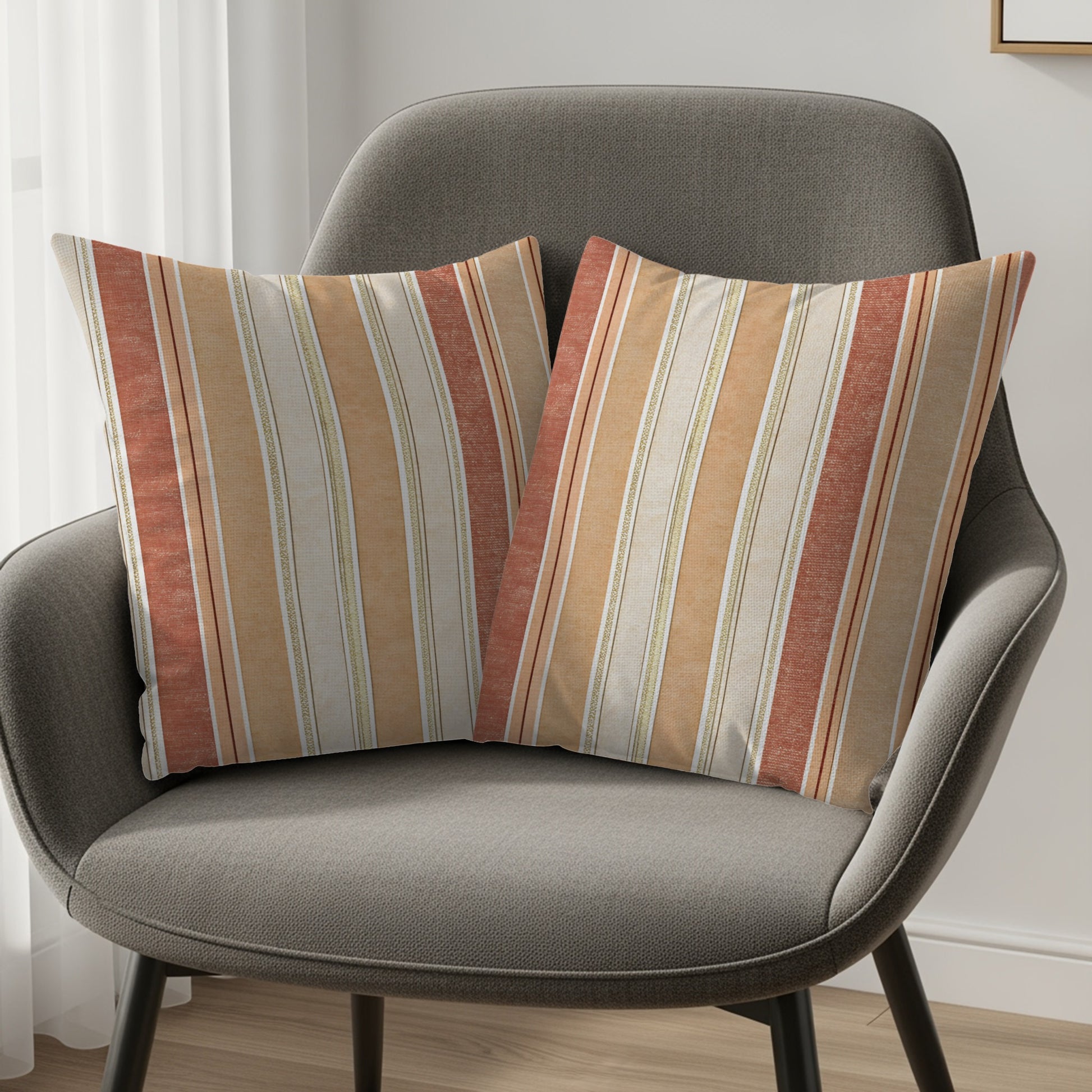 Chic Stripes Vertical Pattern Design Colorful Throw Pillows - Walk Greener