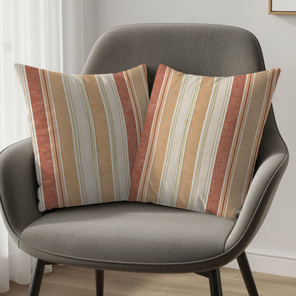Chic Stripes Vertical Pattern Design Colorful Throw Pillows - Walk Greener