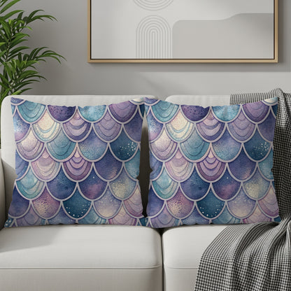Vibrant Scales Pattern Decorative Throw Pillow Set
