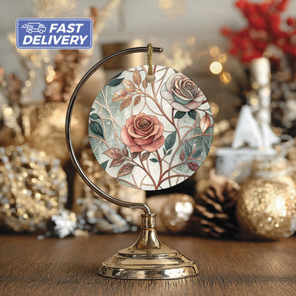 Elegant Floral Design Fast Delivery Ornament for Holidays
