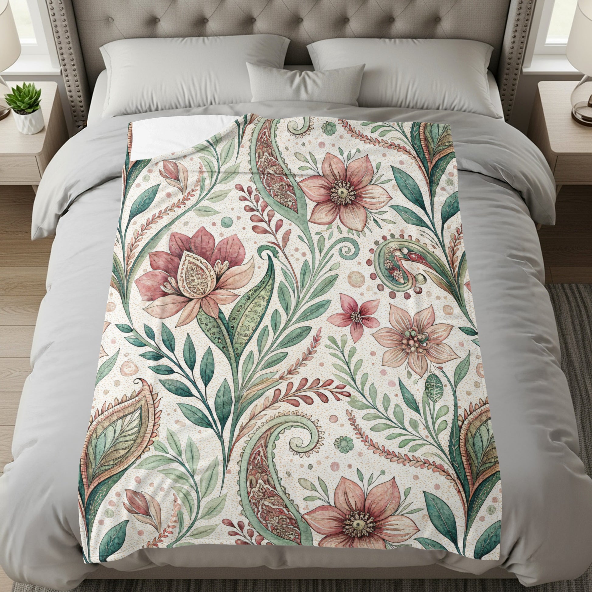 Elegant Blooms Watercolor Floral Design Pattern Style - Walk Greener