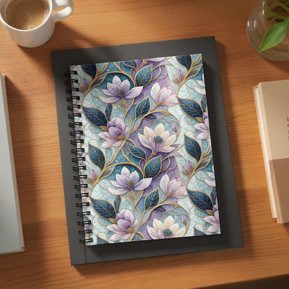 Elegant Floral Design Spiral Notebook for Daily Use