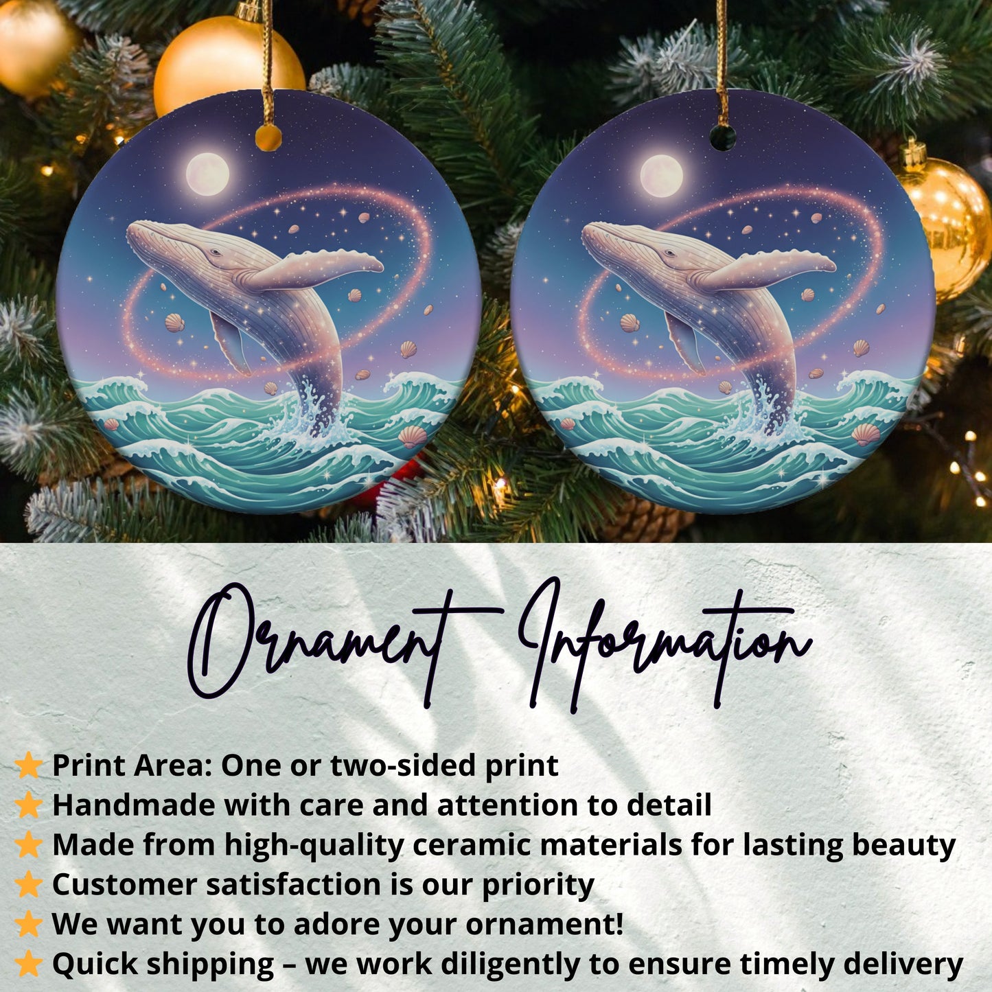 Handcrafted Whale-themed Decorative Ornament product
