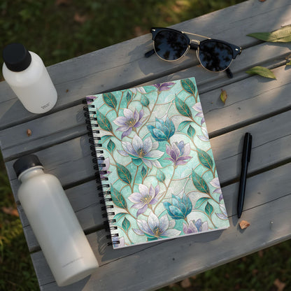 Beautiful Floral Design Spiral Bound Notebook