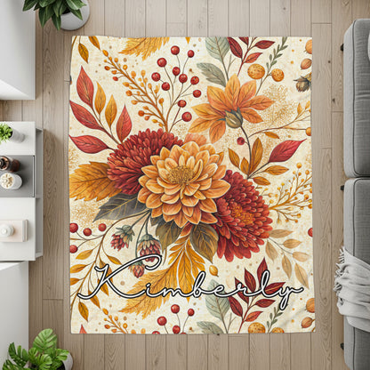 Autumn Floral Customizable Kimberly Rug