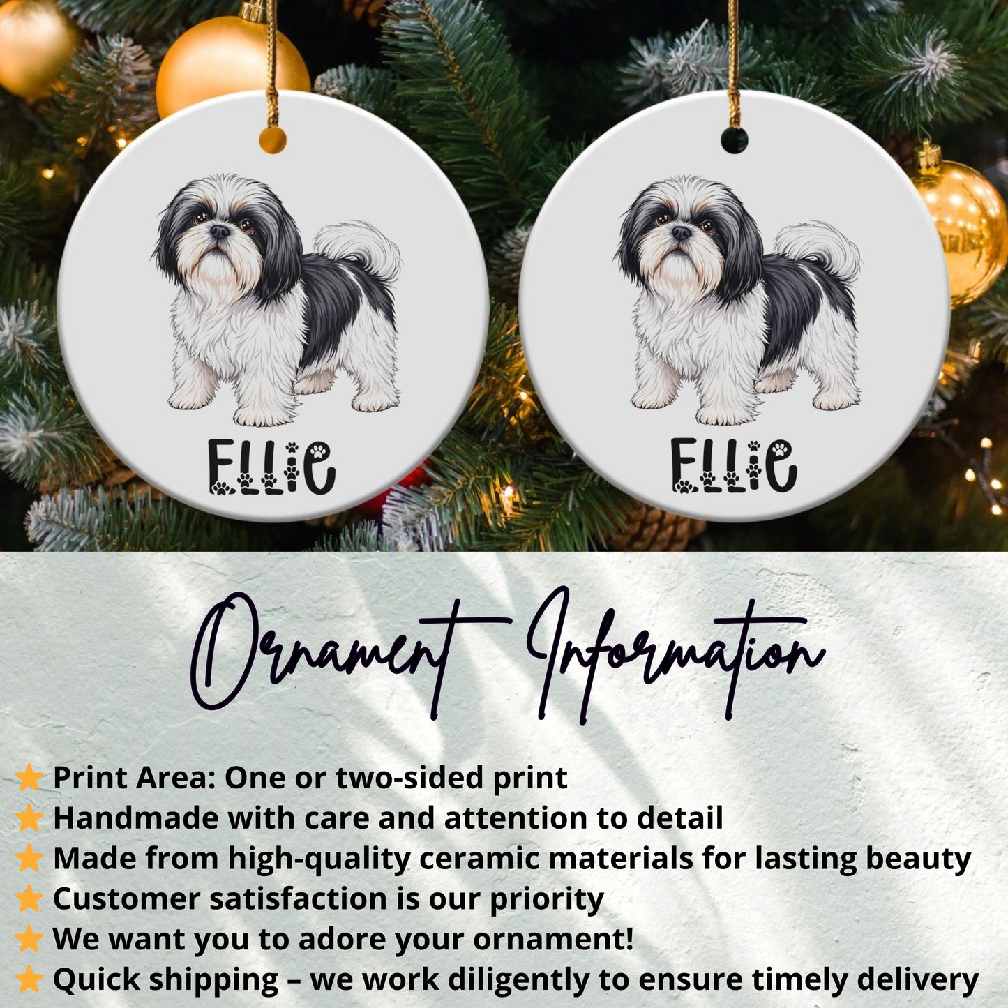 Personalized Pet Dog Christmas Ornament product type