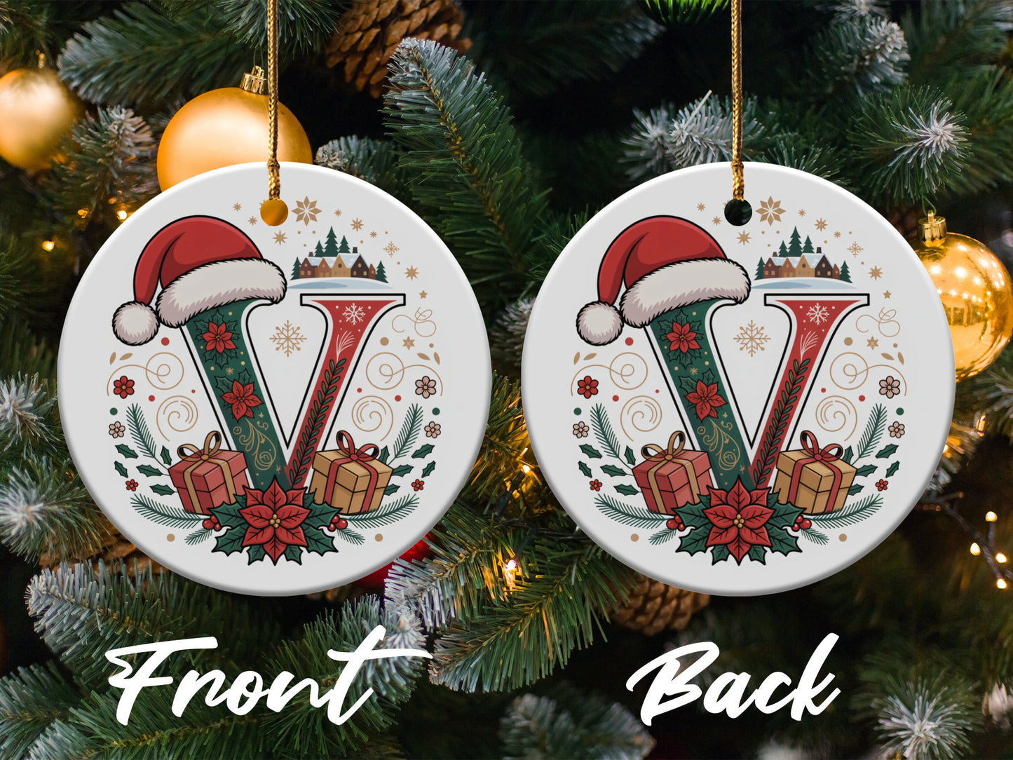 Personalized Monogram Christmas Tree Ornament product type