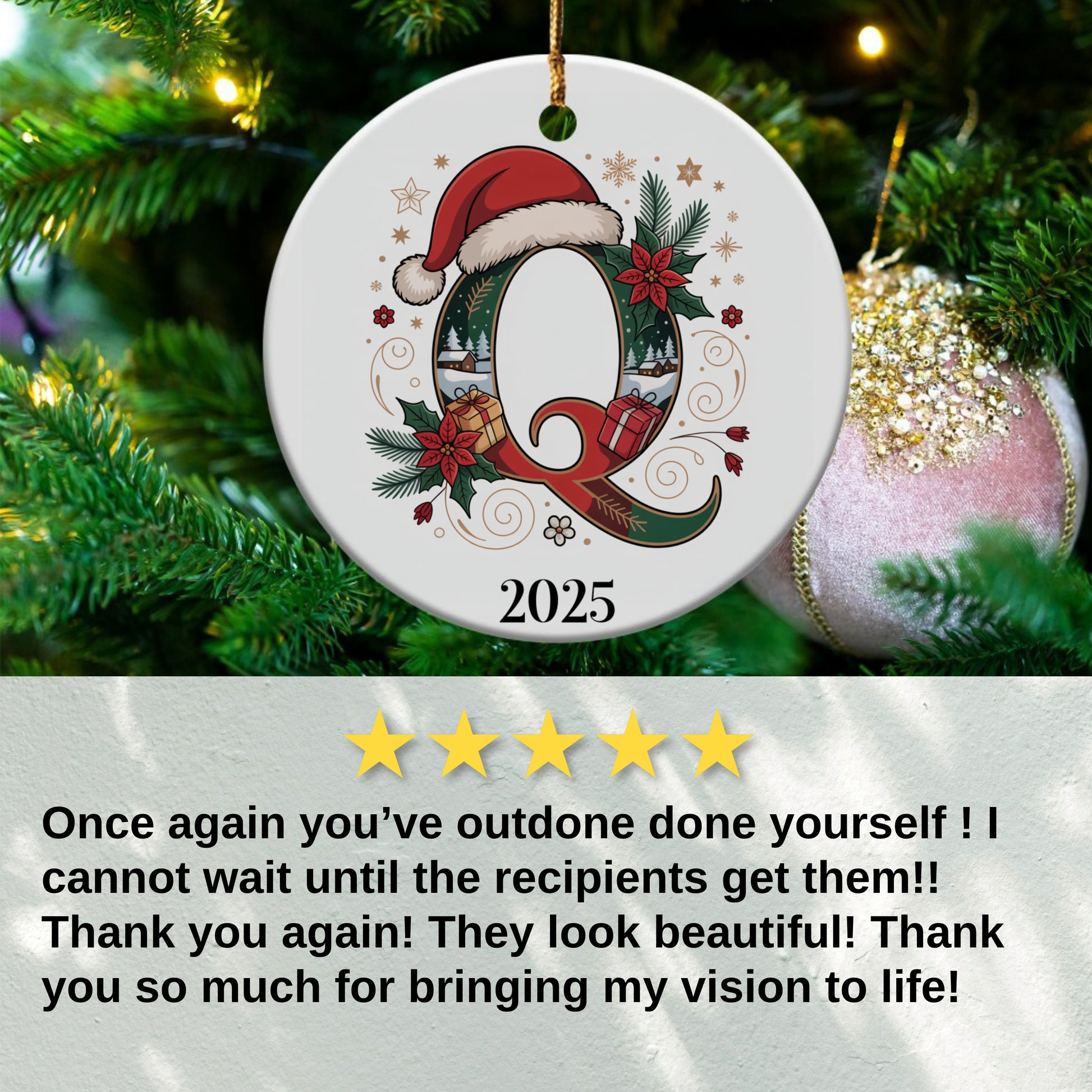 Festive Personalized Christmas Ornament Keepsake product