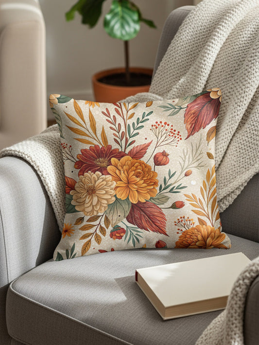 Floral Throw Pillow for Cozy Home Decor Addition