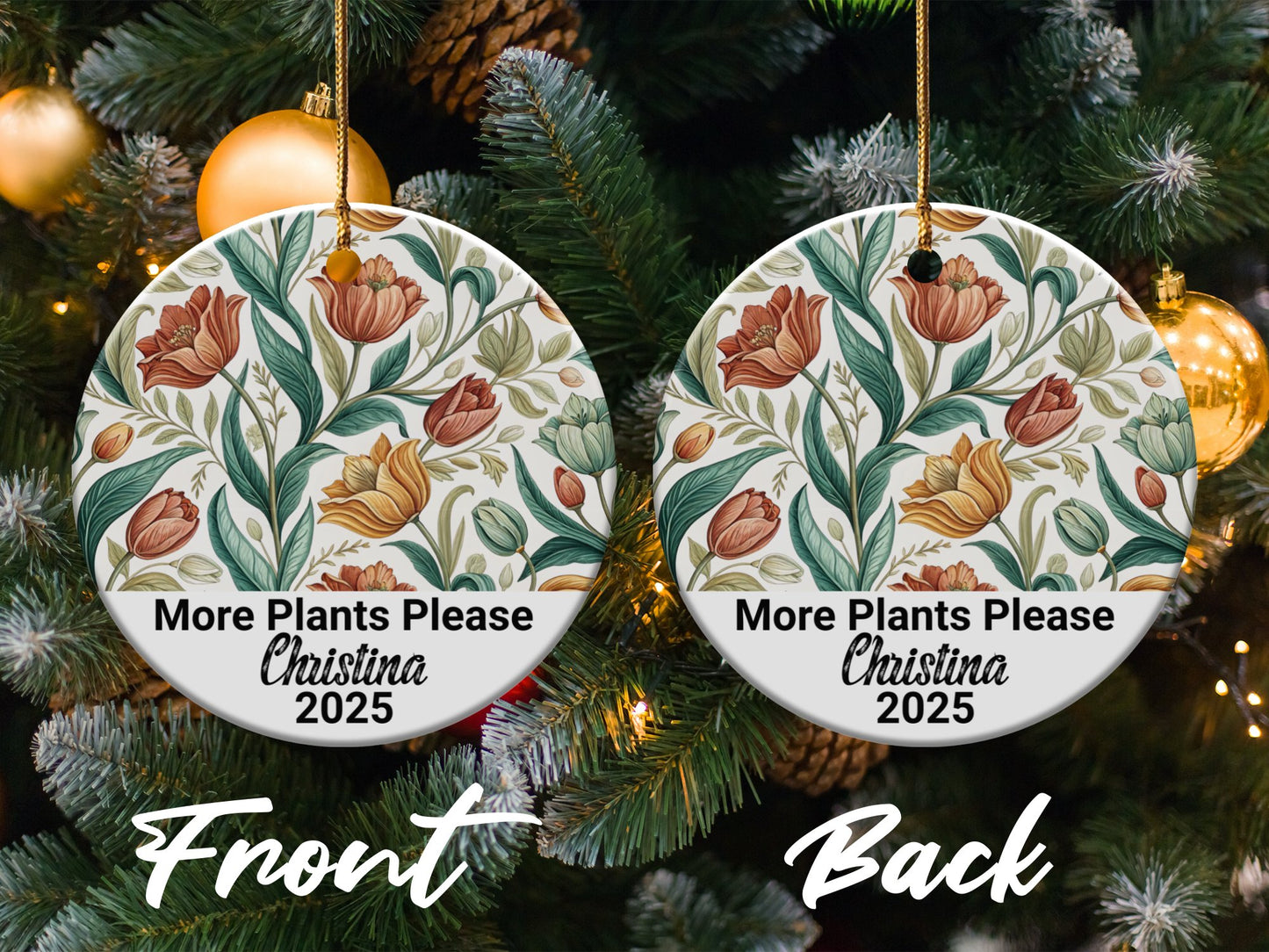 More Plants Please Personalized Ornament product