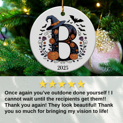Personalized Halloween Ornament with Initial B product type