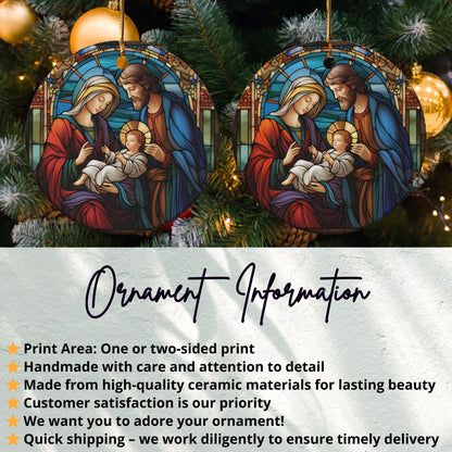 Nativity Family Christmas Tree Hanging Ornament product