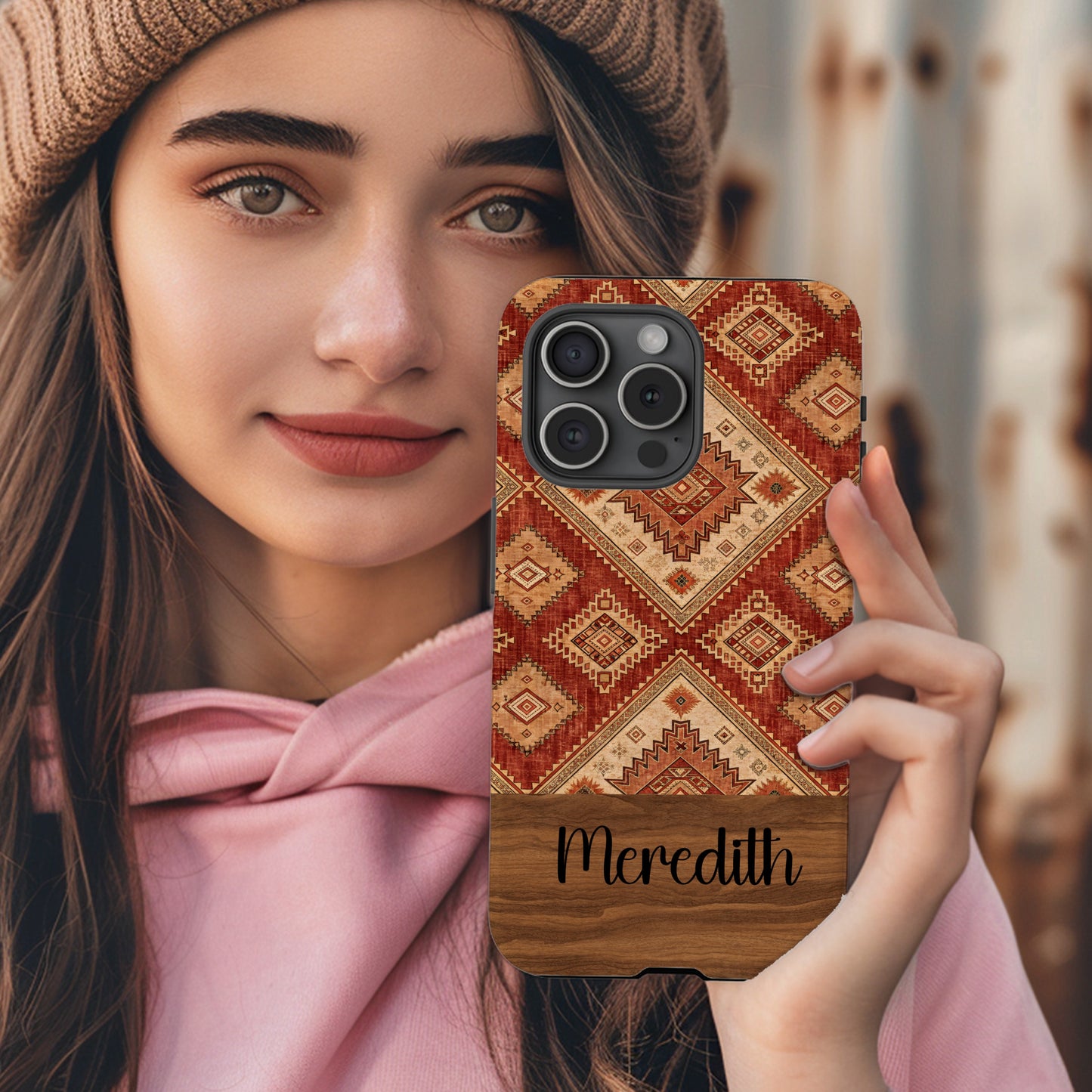 Customizable Meredith Aztec Pattern Phone Case