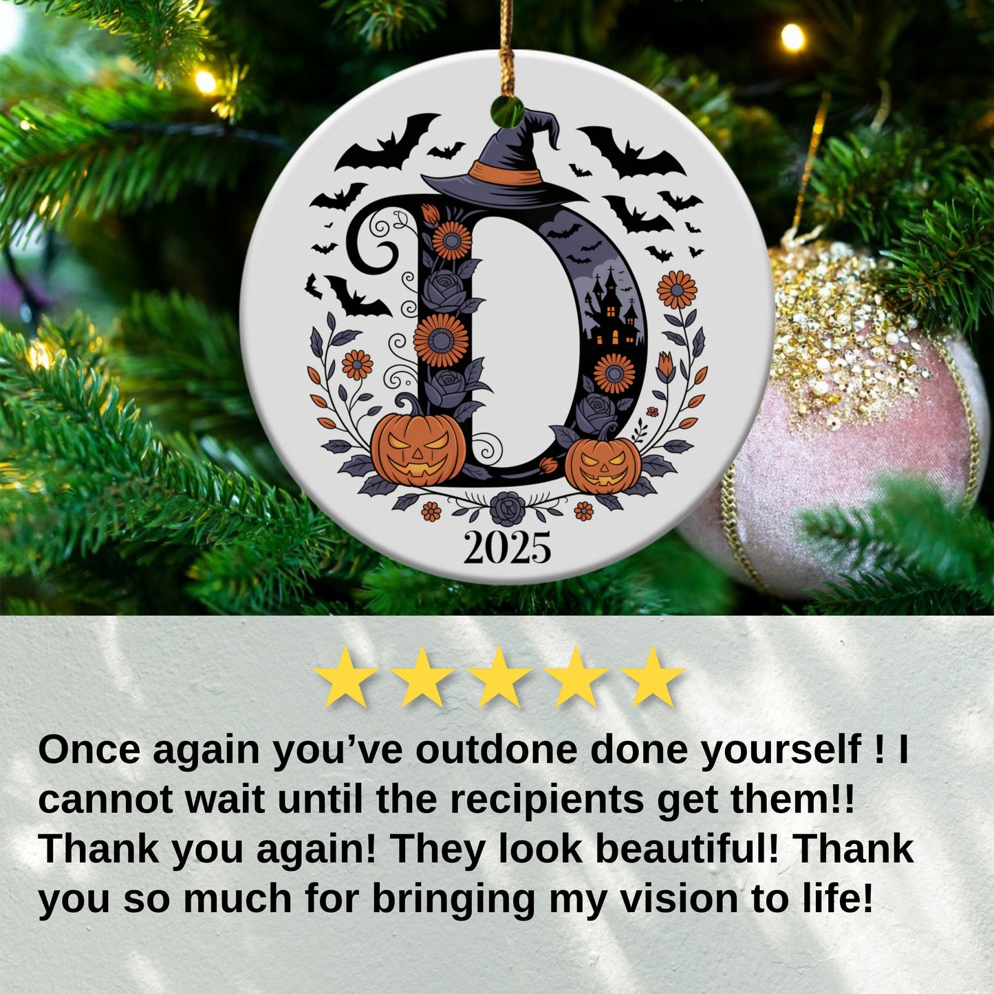 Personalized Halloween Ornament 2025 festive product type