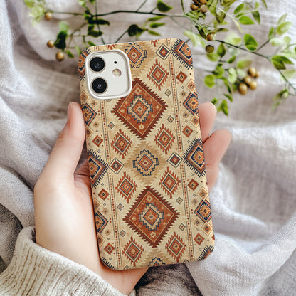 Geometric Aztec Pattern Phone Case with Tribal Design