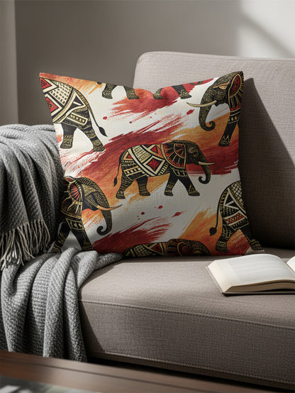 Decorated Elephant Pattern African Theme Style Pillows & Pillow Cases - Walk Greener