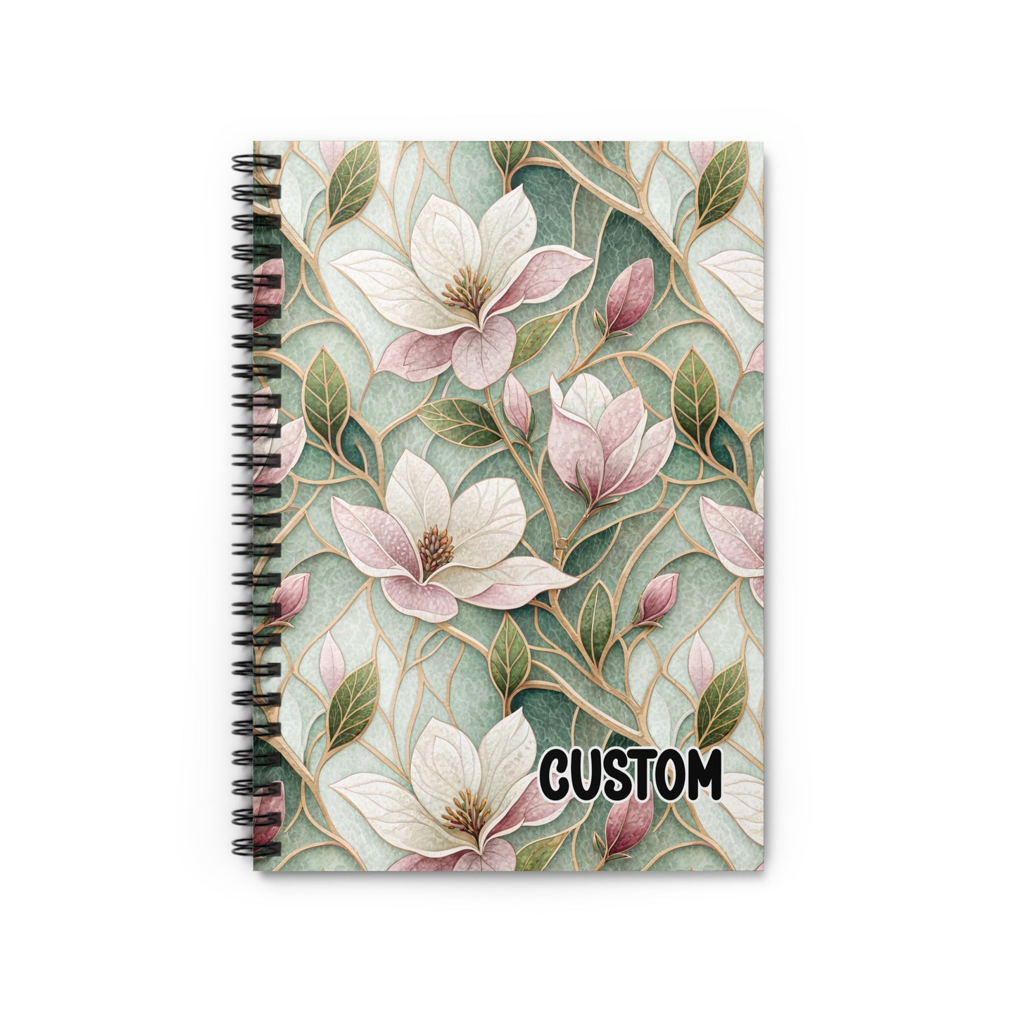 Floral Pattern Custom Spiral Notebook for Personal Use