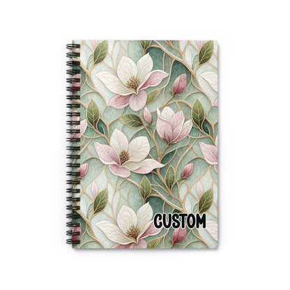 Floral Pattern Custom Spiral Notebook for Personal Use