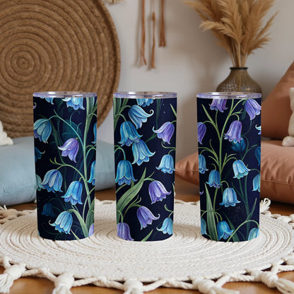 Beautiful Blue and Purple Floral Tall Tumbler  Product