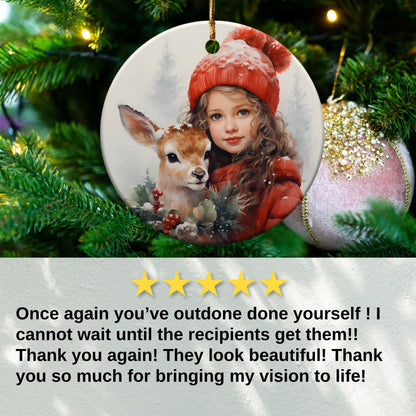 Festive Holiday Ornament Featuring Winter Scene product