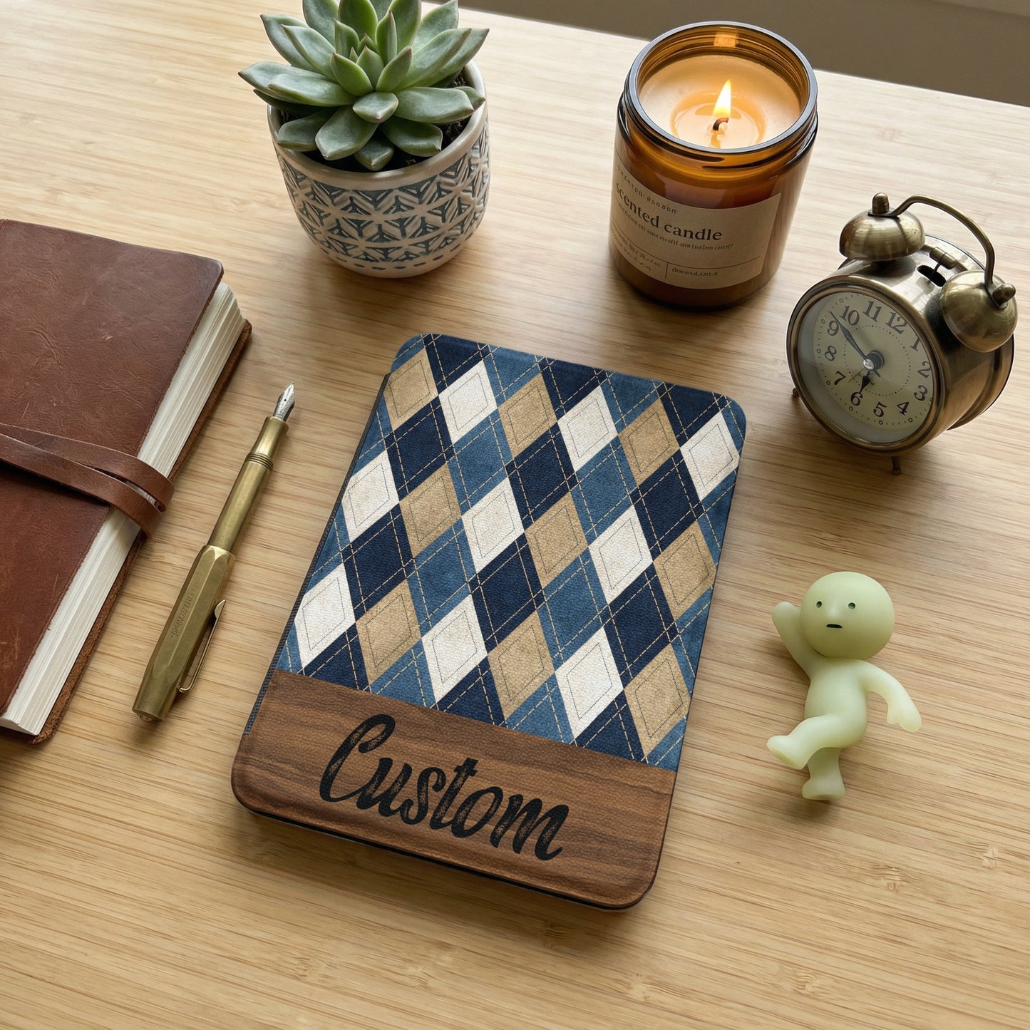 Custom Argyle Pattern Design Functional Decor Piece