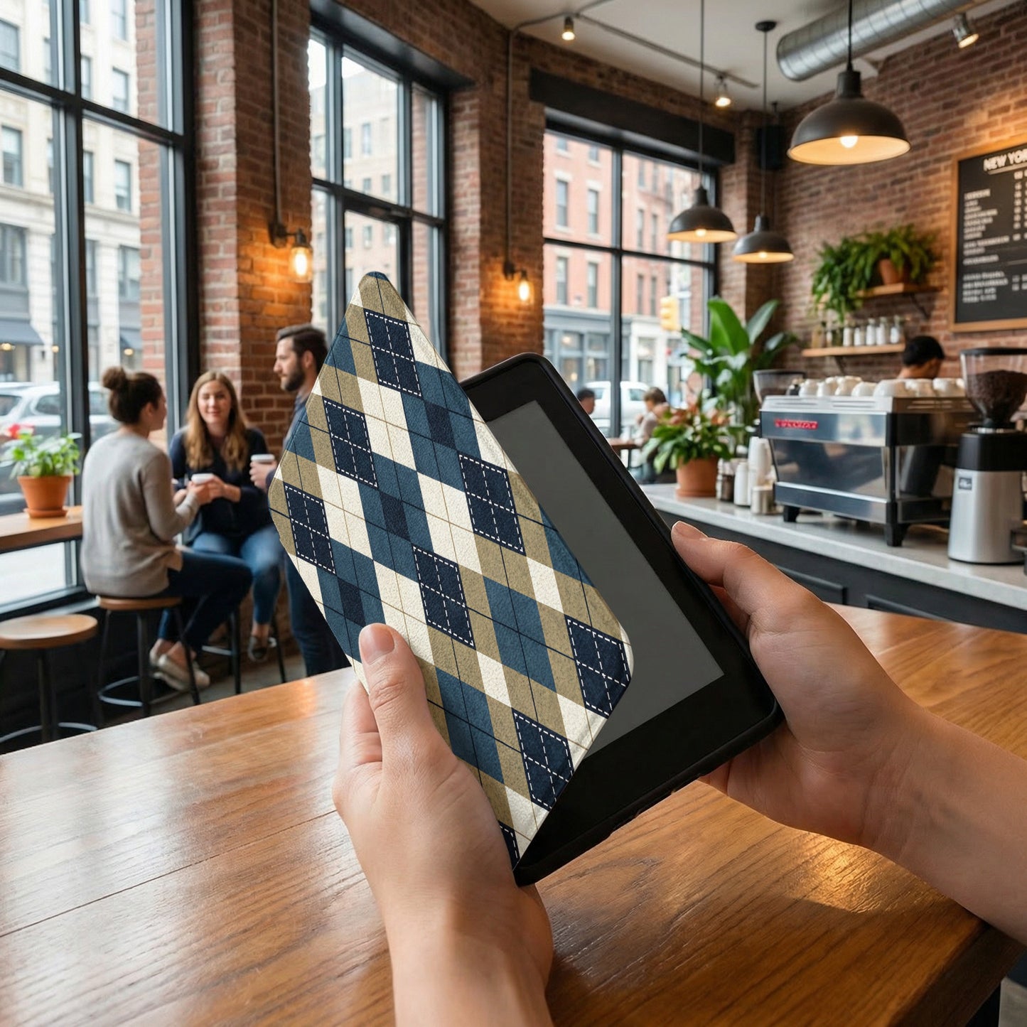 Stylish Plaid Pattern Protective Case for Tablets